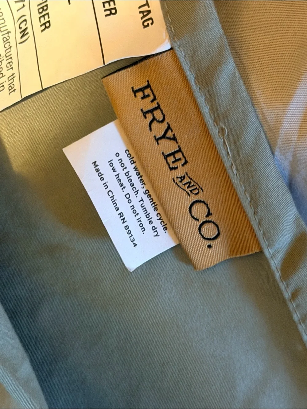 Frye & Co. Striped Cotton Quilted Pillow Shams Set of 2 Sage Green Rustic